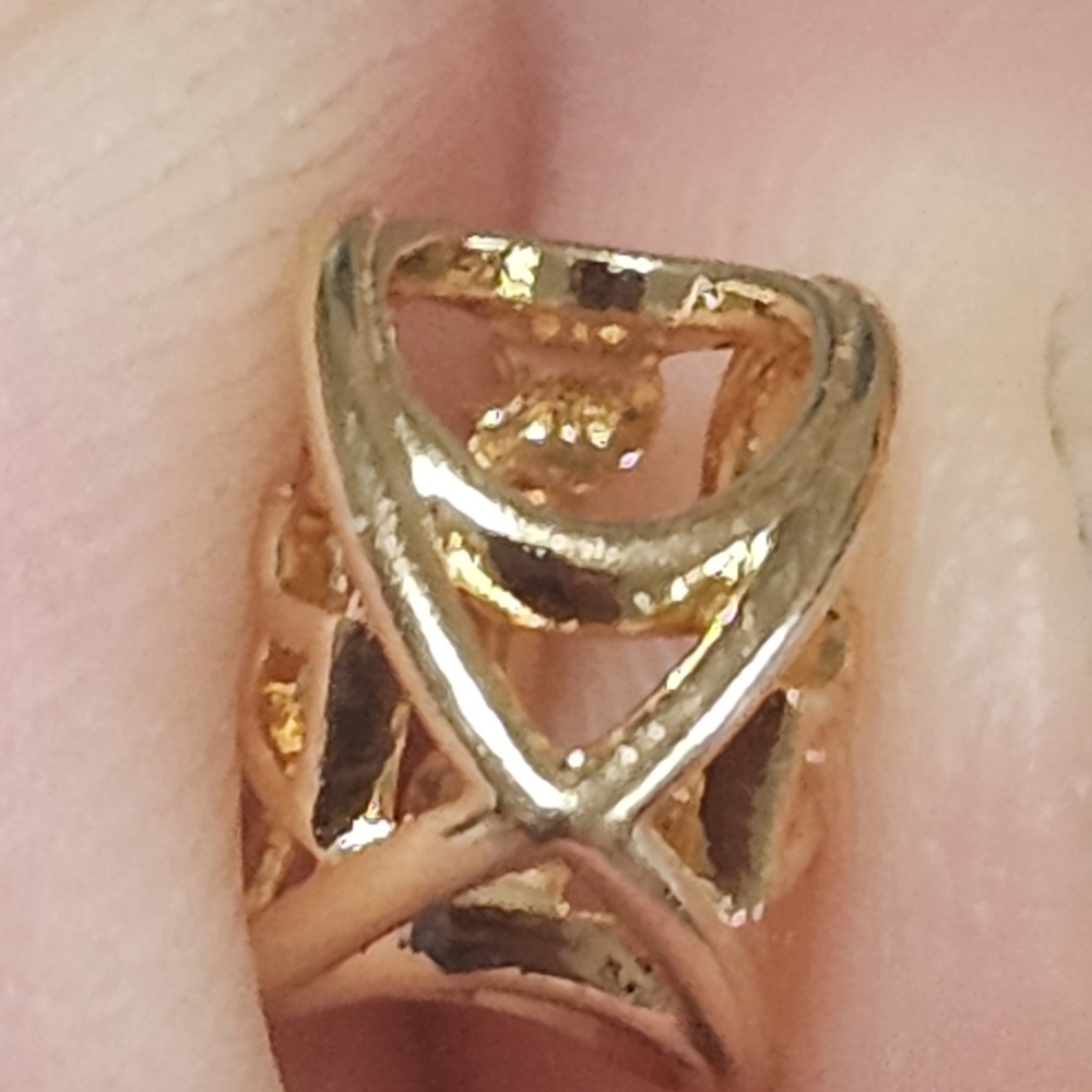 Authentic Openwork Heart Padlock Charm14k gold plating - Picture 2 of 5